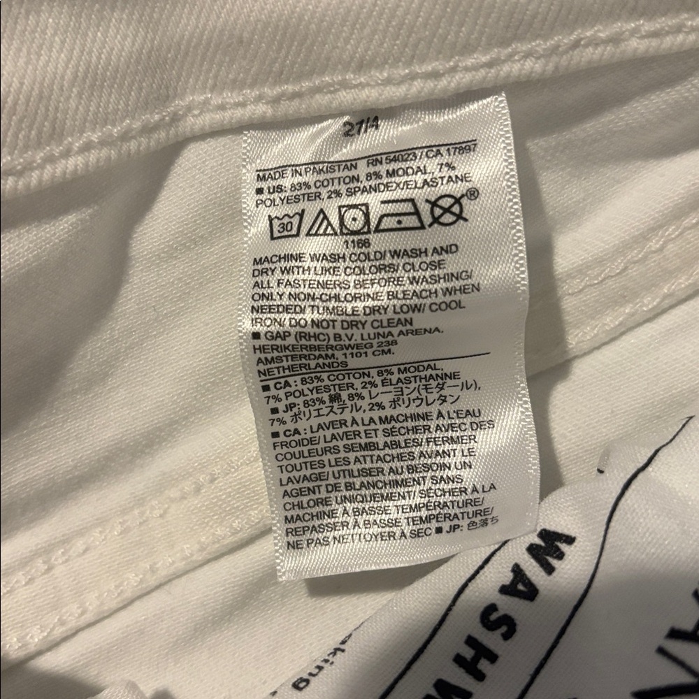 Cropped White Bootcut Jeans Banana Republic Sz 27 - Picture 8 of 9